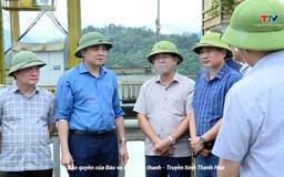 Chủ tịch UBND tỉnh Nguyễn Hoài Anh kiểm tra công tác phòng chống bão tại hồ Cửa Đạt