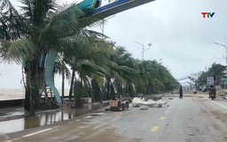 Khu du lịch biển Hải Tiến tan hoang sau bão