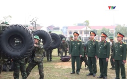 Kiểm tra công tác sẵn sàng chiến đấu bảo vệ Đại hội XIV của Đảng tại Bộ Chỉ huy Quân sự tỉnh Thanh Hóa