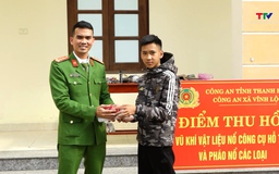 Nhân dân xã Vĩnh Lộc tích cực giao nộp vũ khí, vật liệu nổ