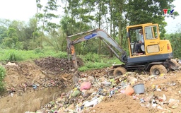 Xã Thọ Phú khắc phục xử lí rác thải sau Tết