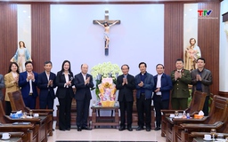 Phó Chủ tịch Ủy ban Nhân dân tỉnh Cao Văn Cường thăm, chúc Tết các cơ sở tôn giáo