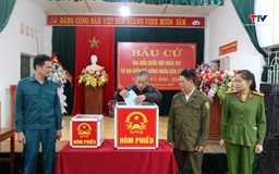 Xã Cẩm Thủy tổ chức diễn tập vận hành quy trình bầu cử