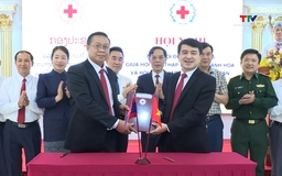 Hội nghị trao đổi đoàn thường niên Hội chữ thập đỏ Thanh Hóa - Hủa Phăn