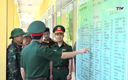 Lãnh đạo Bộ Chỉ huy Quân sự tỉnh Thanh Hóa kiểm tra huấn luyện chiến sĩ mới