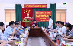 Đoàn đại biểu Quốc hội tỉnh Thanh Hóa khảo sát việc thực hiện chính quyền địa phương 2 cấp tại xã Thiệu Trung