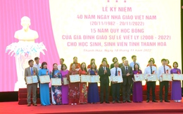 Hội khuyến học tỉnh Thanh Hoá kỷ niệm 40 năm ngày nhà giáo Việt Nam, 15 năm quỹ học bổng của gia đình Giáo sư Lê Viết Ly