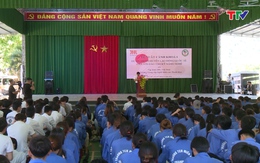 Sở Lao động TBXH tổ chức lễ xuất cảnh khóa 1 cho học sinh Trường Trung cấp nghề miền núi Thanh Hóa