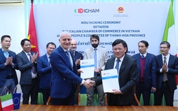 UBND tỉnh Thanh Hóa ký kết bản ghi nhớ hợp tác với Phòng thương mại Italia tại Việt Nam