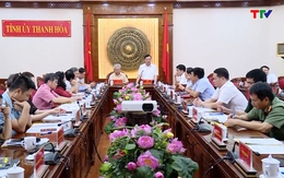 Đoàn công tác của Hội đồng lý luận Trung ương làm việc với thường trực Tỉnh uỷ Thanh Hoá