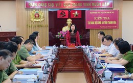 Đoàn kiểm tra 542 của Ban Bí thư kiểm tra tại Công an tỉnh Thanh Hoá