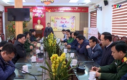 Đoàn công tác của tỉnh thăm và chúc Tết tại huyện Hậu Lộc