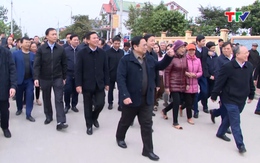 Thủ tướng Chính phủ kiểm tra tình hình thi công xây dựng tuyến đường cao tốc Bắc – Nam phía Đông qua địa bàn Thanh Hóa