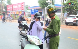 Công an huyện Triệu Sơn xử lý thanh thiếu niên, học sinh vi phạm Luật giao thông đường bộ