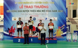 Giải bóng bàn huyện Thiệu Hóa mở rộng năm 2023 thu hút nhiều tay vợt mạnh trong và ngoài tỉnh