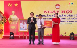 Phó Thủ tướng Trần Lưu Quang dự ngày hội đại đoàn kết tại xã Đông Khê, huyện Đông Sơn