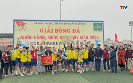 Xã Quảng Giao vô địch giải bóng đá huyện Quảng Xương, mừng Đảng mừng Xuân Quý Mão năm 2023