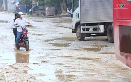 Nhiều tuyến đường trên địa bàn tỉnh Thanh Hoá xuống cấp khi thi công cao tốc Bắc - Nam