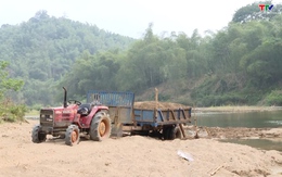 Tình trạng khai thác cát trái phép tại Lang Chánh