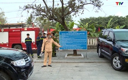 Ghi nhận tình hình trật tự an toàn giao thông tại lễ khai mạc Đền Bà Triệu