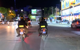 Cảnh sát cơ động Thanh Hóa tăng cường tuần tra vũ trang đảm bảo an ninh trật tự