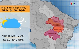 Video: Dự báo thời tiết khu vực tỉnh Thanh Hóa đêm 24/5, ngày 25/5/2023