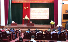 Huyện Quảng Xương họp báo thông tin về tổ chức cưỡng chế hộ dân vi phạm trật tự xây dựng