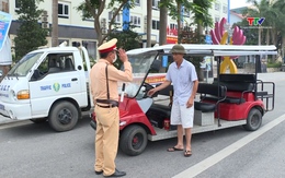 Huyện Hoằng Hoá chấn chỉnh hoạt động xe ô tô điện 
tại khu du lịch biển Hải Tiến    