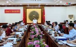 Thường trực Tỉnh uỷ cho ý kiến vào nội dung, chương trình Đại hội đại biểu Hội Nông dân tỉnh Thanh Hoá lần thứ XI