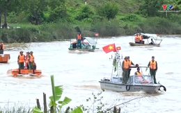 Diễn tập Phòng chống lụt bão, tìm kiếm cứu nạn huyện Hậu Lộc năm 2023