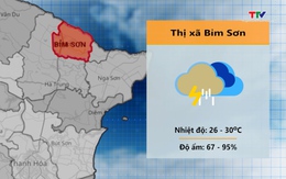 Video: Dự báo thời tiết khu vực tỉnh Thanh Hóa đêm 24/9, ngày 25/9/2023