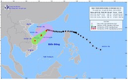 Bão Toraji di chuyển theo hướng Tây Tây Bắc, tốc độ 15 - 20km/h