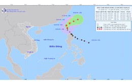 Bão Usagi di chuyển theo hướng Bắc Tây Bắc, tốc độ khoảng 15km/h