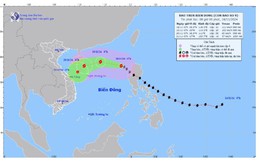 Bão số 9 trên khu vực Bắc Biển Đông, giật cấp 14