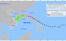 Bão số 9 giật cấp 14, di chuyển theo hướng Tây Tây Bắc