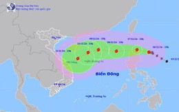 Bão Yinxing di chuyển theo hướng Tây Tây Bắc, tốc độ 5 - 10km/h