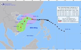 Bão số 7 giật cấp 17, di chuyển theo hướng Tây Tây Bắc