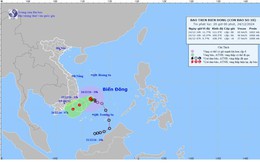 Bão số 10 di chuyển theo hướng Tây Tây Bắc, tốc độ khoảng 5km/h