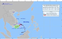 Bão số 10 di chuyển theo hướng Tây Tây Nam, suy yếu thành áp thấp nhiệt đới