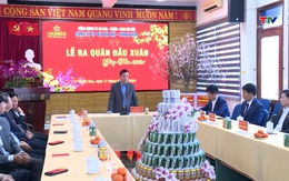 Phó Bí thư Thường trực Tỉnh ủy Lại Thế Nguyên dự lễ ra quân sản xuất đầu năm tại Công ty cổ phần Bia Hà Nội - Thanh Hoá