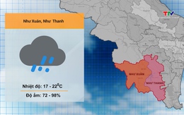 Video: Dự báo thời tiết khu vực tỉnh Thanh Hóa đêm 24/02, ngày 25/02/2024
