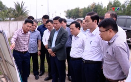 Thường trực Tỉnh ủy khảo sát một số dự án hạ tầng tại Khu Kinh tế Nghi Sơn