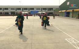 Hội thi nghiệp vụ chữa cháy và cứu nạn cứu hộ "Tổ liên gia an toàn phòng cháy, chữa cháy" huyện Đông Sơn năm 2024