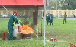 Huyện Nga Sơn tổ chức hội thi  nghiệp vụ chữa cháy và cứu nạn cứu hộ “Tổ liên gia an toàn PCCC” năm 2024