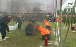 Huyện Thiệu Hoá tổ chức Hội thi nghiệp vụ chữa cháy và cứu nạn cứu hộ tổ liên gia an toàn phòng cháy chữa cháy