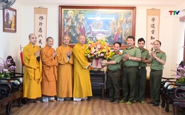 Lãnh đạo Công an tỉnh chúc mừng lễ Phật đản năm 2024