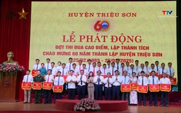 Huyện Triệu Sơn phát động đợt thi đua cao điểm chào mừng 60 năm thành lập huyện