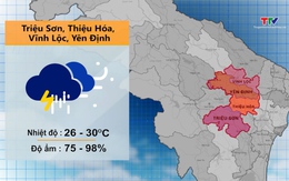 Video: Dự báo thời tiết khu vực tỉnh Thanh Hóa đêm 25/6, ngày 26/6/2024