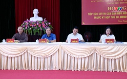 Bí thư Tỉnh ủy và các đại biểu HĐND tỉnh tiếp xúc cử tri thành phố Thanh Hóa