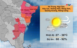 Video: Dự báo thời tiết khu vực tỉnh Thanh Hóa đêm 07/8, ngày 08/8/2024